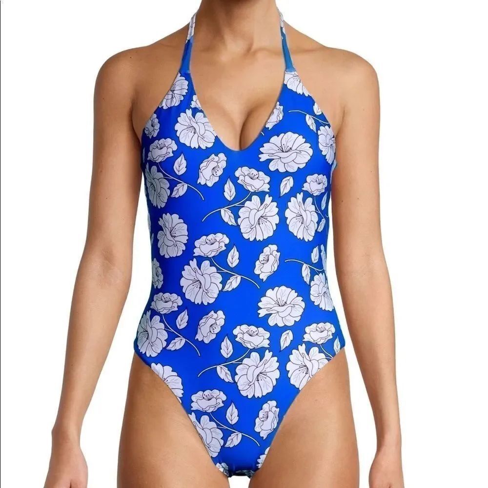 Petal and Sea by PQ Floral Knotted-Back One-Piece Swimsuit